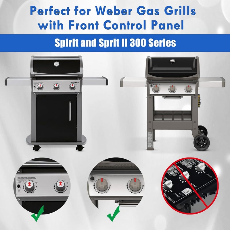 Grillflame Spirit II E310 Parts 7636 Flavorizer Bars Burners for Weber Spirit Grill Parts Spirit 2 Replacement Parts GS4 Series 300 E-310 S-310 E-320 S-320 E-330 S-330 ii E-310 ii 330 Flavor Bars Burner Covers - Image 3